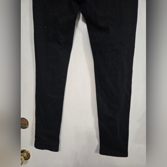 Unbranded Men's Black Distressed Jeans with Green Accents Sz 30 - Picture 5 of 10